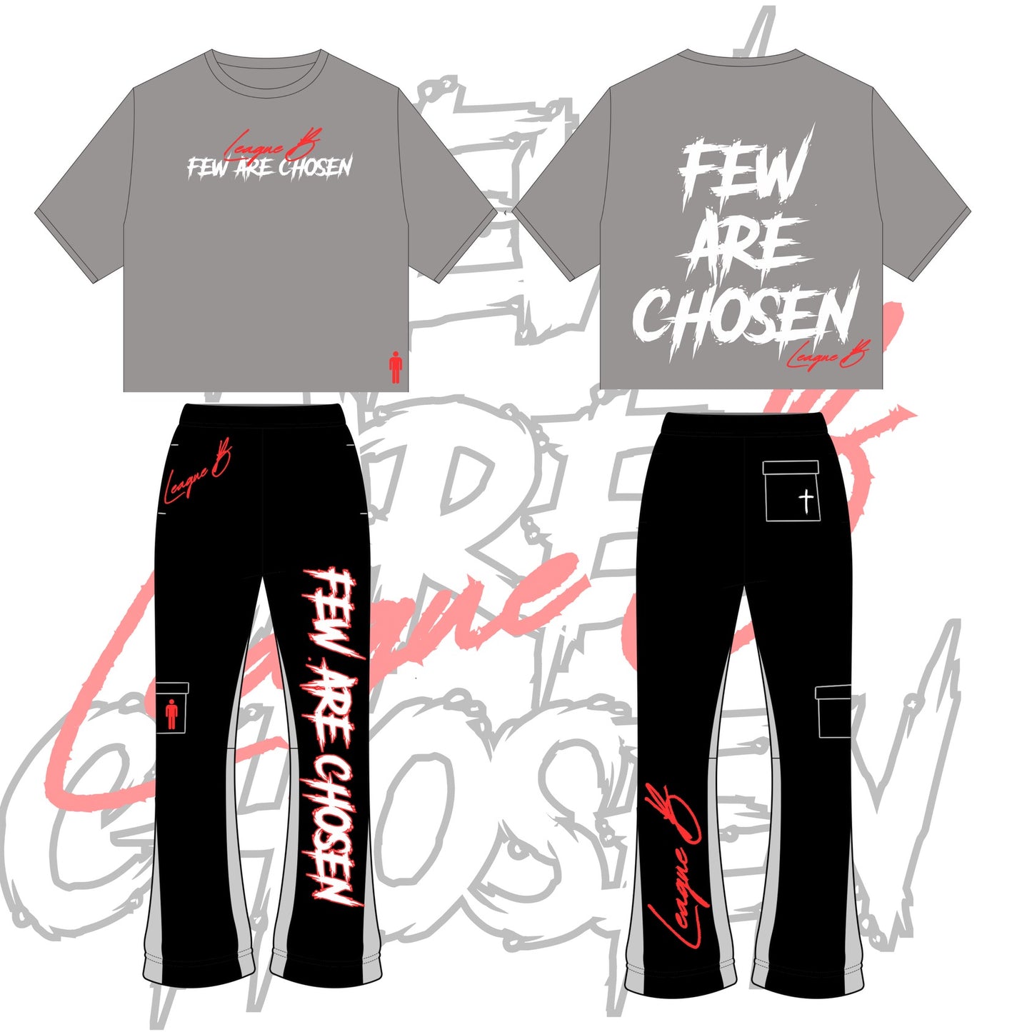 Few Are Chosen Flared Track Pants