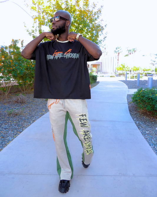 Few Are Chosen Flared Track Pants (Grey)