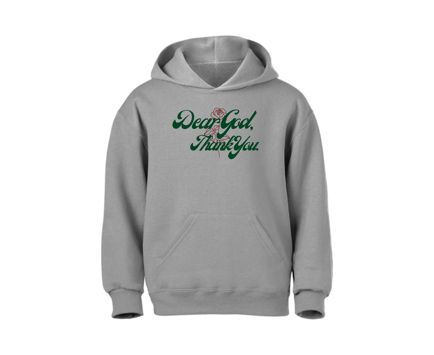 Dear God, Thank You. Hoodie Grey