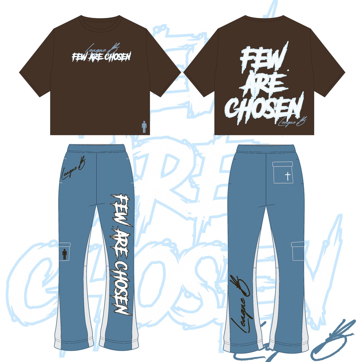 Few Are Chosen Flared Track Pants